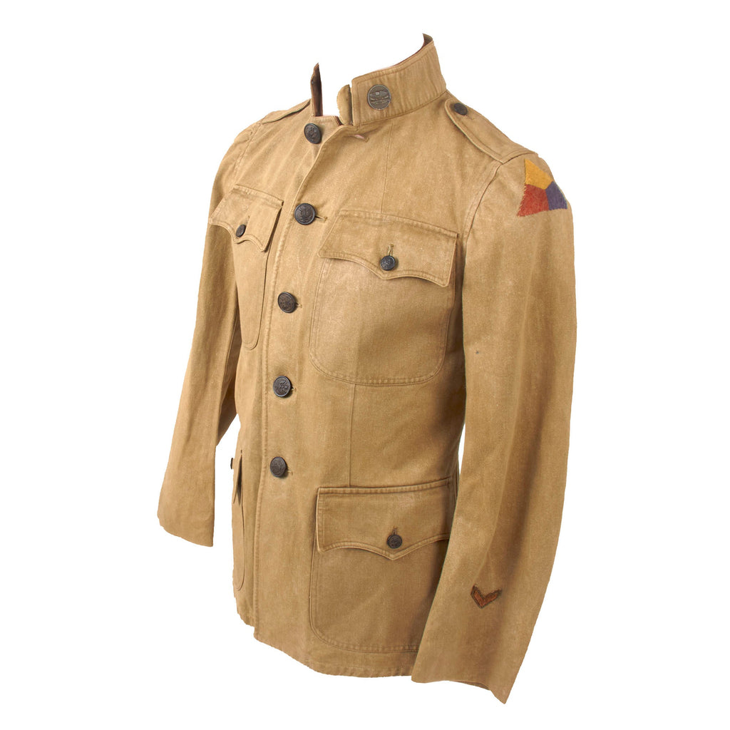 Original U.S. WWI Named Tank Corps Uniform Jacket & Trousers with Leg Gaiters - J. Poss Jr., 1st Tank Brigade Original Items
