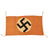 Original German WWII NSDAP Italian Made National Political Flag with Hanger Ties - 22" x 42" Original Items