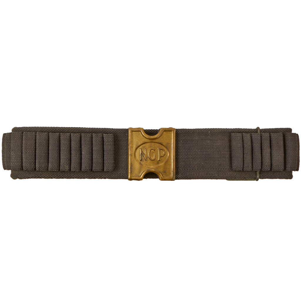 Original U.S. Spanish American War Blue National Guard of Pennsylvania NGP .45-70 Ammunition Belt Original Items