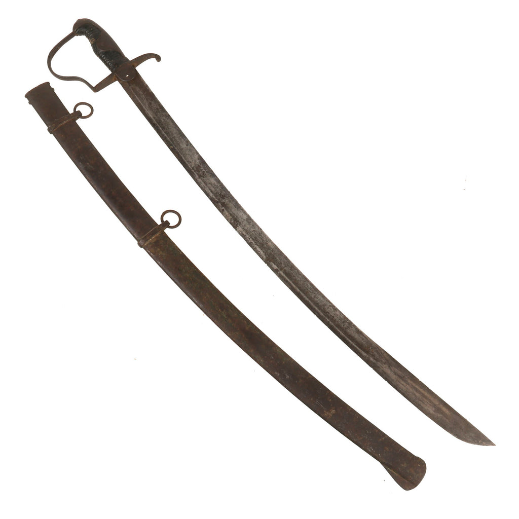Original U.S. War of 1812 American “Copy” of P-1796 Style Cavalry Sabre with Original Scabbard Original Items