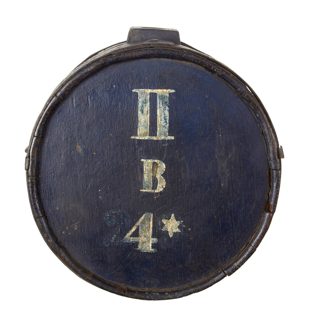 Original British War of 1812 Era Wooden Canteen with Period Over-Painted Unit Markings Original Items
