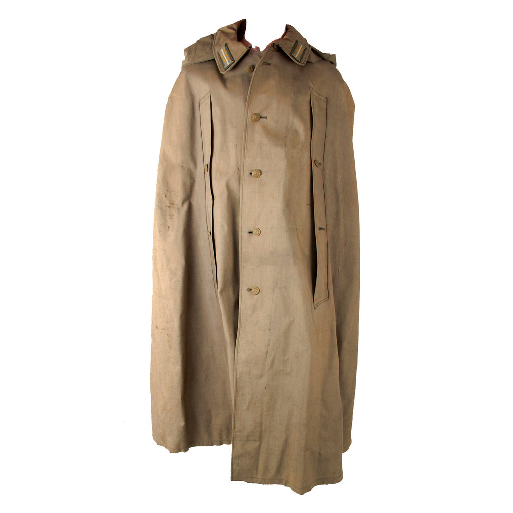 Original German WWII Kriegsmarine Navy Coastal Artillery EM/NCO Regenumhang Rubberized Rain Cape with Hood Original Items