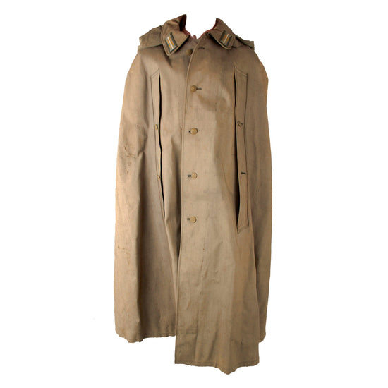 Original German WWII Kriegsmarine Navy Coastal Artillery EM/NCO Regenumhang Rubberized Rain Cape with Hood Original Items