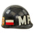 Original U.S. Vietnam War 572nd Military Police Battalion M1 Helmet Liner - Decals Original Items