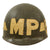 Original U.S. Vietnam War 504th Military Police Battalion Worn WWII M1 Helmet Liner by Westinghouse Original Items