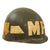 Original U.S. Vietnam War 504th Military Police Battalion Worn WWII M1 Helmet Liner by Westinghouse Original Items