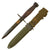 Original U.S. WWII M4 Bayonet by Utica Cutlery for the M1 Carbine with Factory Variant Wooden Handle & M8 Scabbard by B.M. Co Original Items