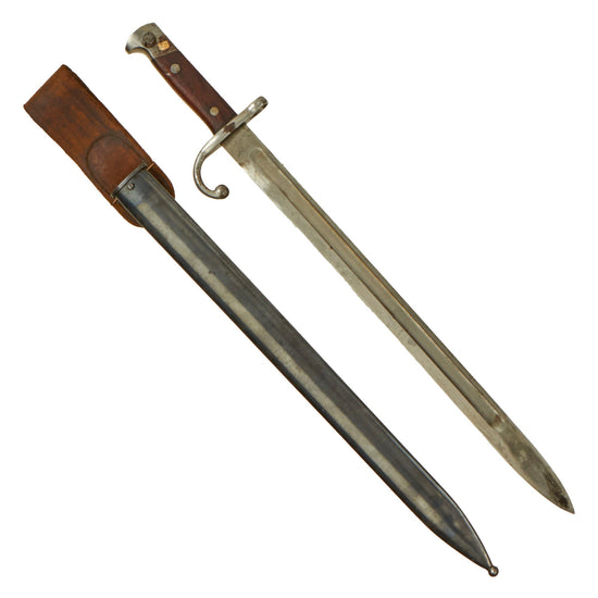 Original WWI U.S. Long No.5 Bayonet for the French Fusil Remington modèle 1914 Export Rifle with Scabbard Original Items