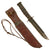 Original U.S. WWII USMC Mark 2 KA-BAR Fighting Knife by CAMILLUS in Personalized Leather Sheath Original Items