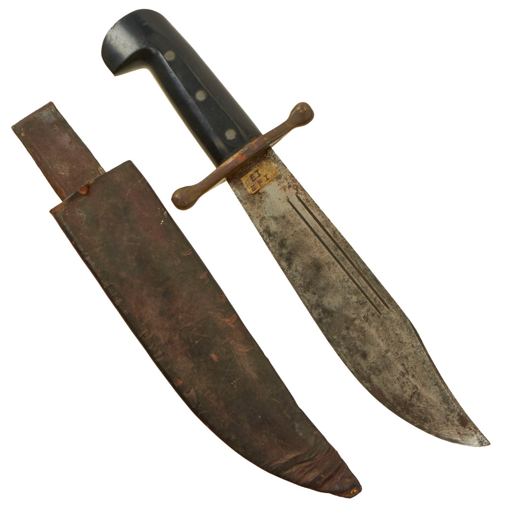 Original U.S. WWII Case XX V44 Pilot Survival Kit Bowie Knife with Scabbard Original Items