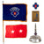 Original U.S. Post-WWII Occupation 88th Infantry Division General Bernice McFadyen “TRUST” Grouping with Command Flag on Pole with Cover, Combination Trench Art Ashtray & Lighter, Italian-Made SSI Original Items