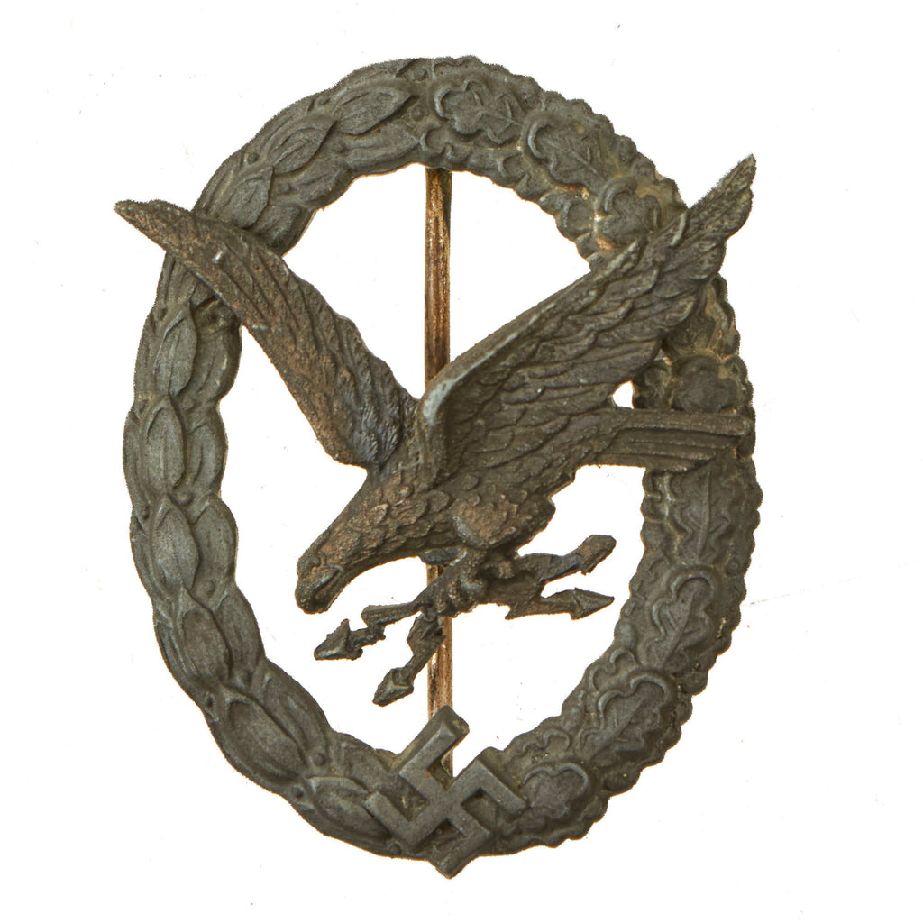 Original German WWII Luftwaffe Radio Operator & Air Gunner Badge with Museum Tag - Unmarked Original Items