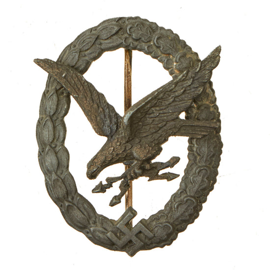 Original German WWII Luftwaffe Radio Operator & Air Gunner Badge with Museum Tag - Unmarked Original Items