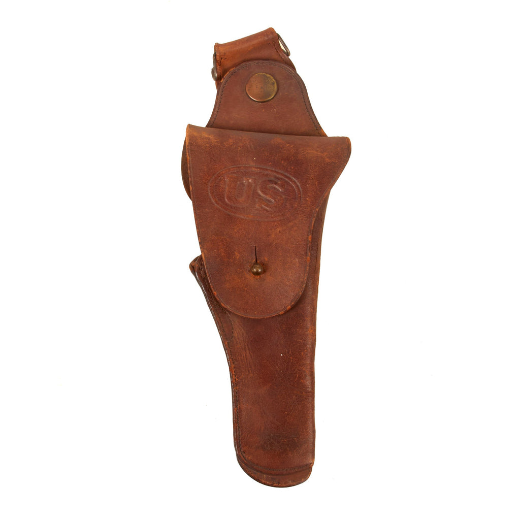 Original U.S. WWI M1912 Colt 1911 .45 Cavalry Swivel Leather Holster by Rock Island Arsenal - Dated 1911 Original Items