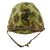 Original U.S. Korean War USMC M1 Helmet with Seaman Paper Company Liner and 1st Pattern USMC Camouflage “Frogskin” Cover - Complete Original Items