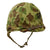 Original U.S. Korean War USMC M1 Helmet with Seaman Paper Company Liner and 1st Pattern USMC Camouflage “Frogskin” Cover - Complete Original Items