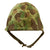 Original U.S. Korean War USMC M1 Helmet with Seaman Paper Company Liner and 1st Pattern USMC Camouflage “Frogskin” Cover - Complete Original Items