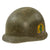 Original WWII U.S. 103rd Infantry Division Painted Rear Seam Swivel Bale M1 Helmet with Seaman Paper Company Liner - Occupation Painted Original Items