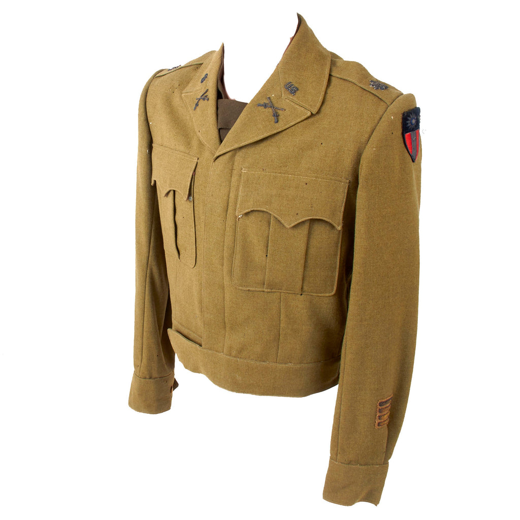 Original U.S. WWII Merrill’s Marauders Australian-Made Ike Jacket Attributed to Lt. Col. Charles Beach, 3rd Battalion Commander, 5307th Composite Group Original Items