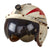 Original U.S. Cold War P-4 Flying Pilot Helmet with Tinted Visor & Thunderbolt Decals Original Items