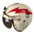 Original U.S. Cold War P-4 Flying Pilot Helmet with Tinted Visor & Thunderbolt Decals Original Items