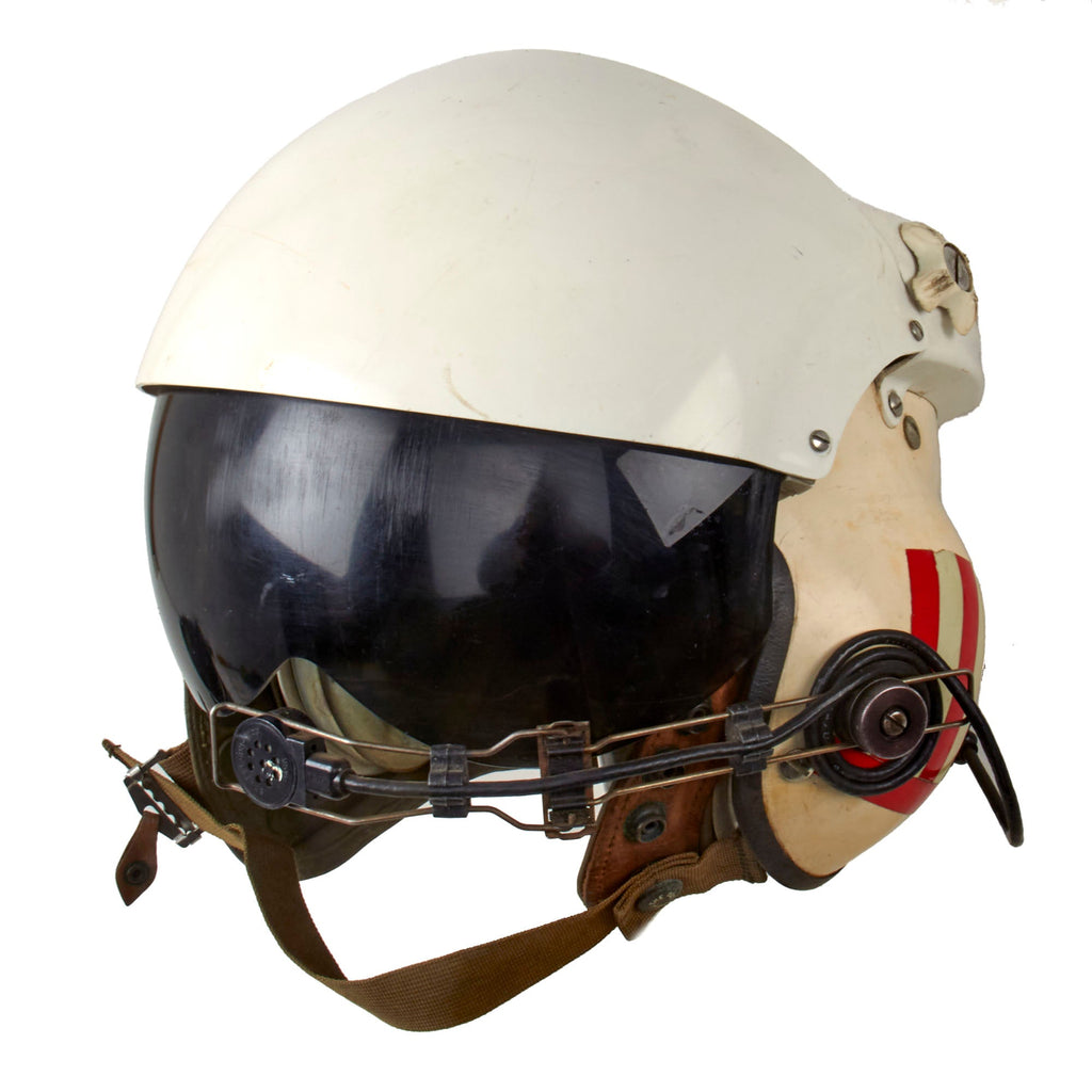 Original U.S. Navy Gentex SPH-4 Helicopter Helmet with Ramshorn Dual Visor and Avionics Original Items