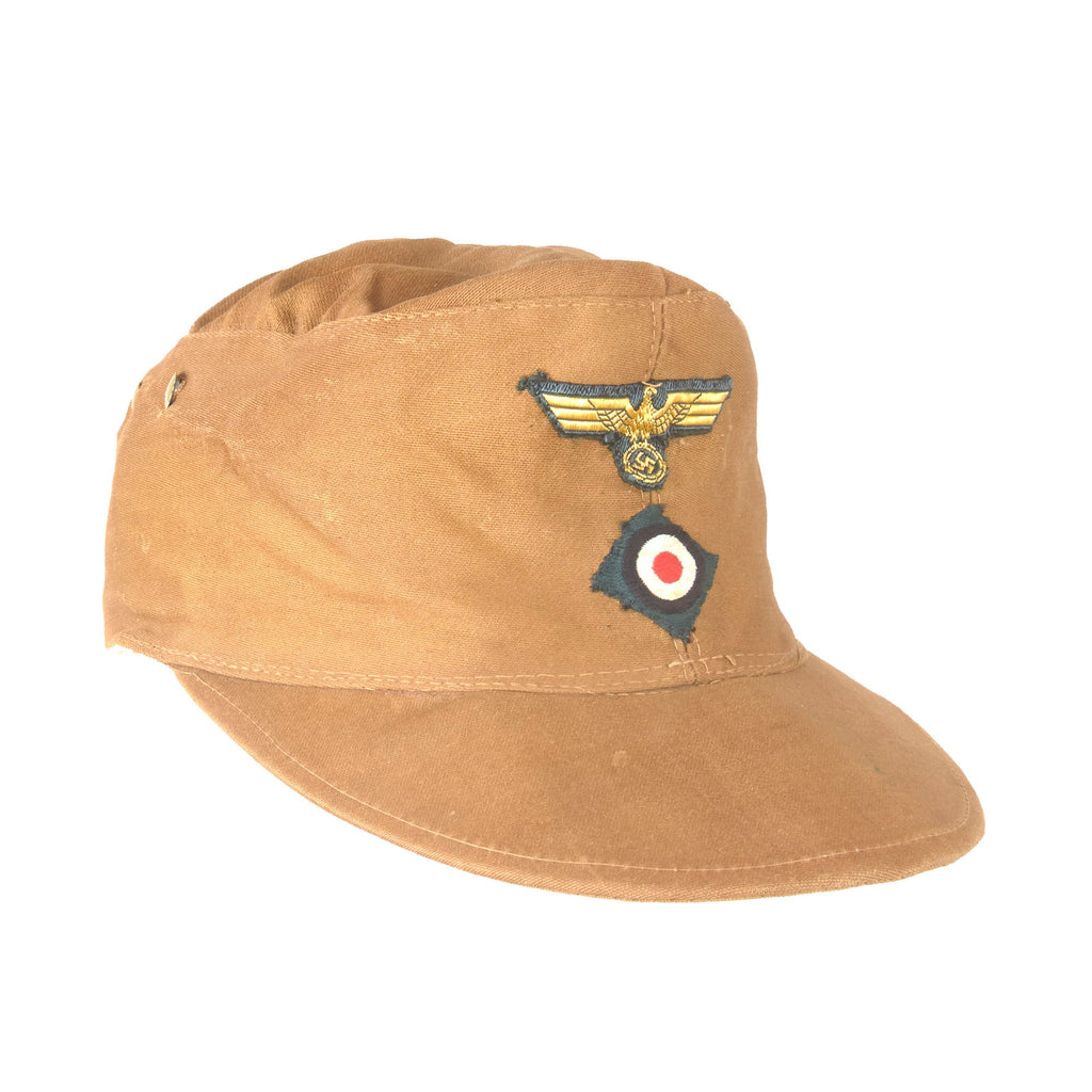 Original German WWII Rare Kriegsmarine Navy Deutsches Afrika Korps DAK M41 Field Cap - Made from Italian Fabric Original Items