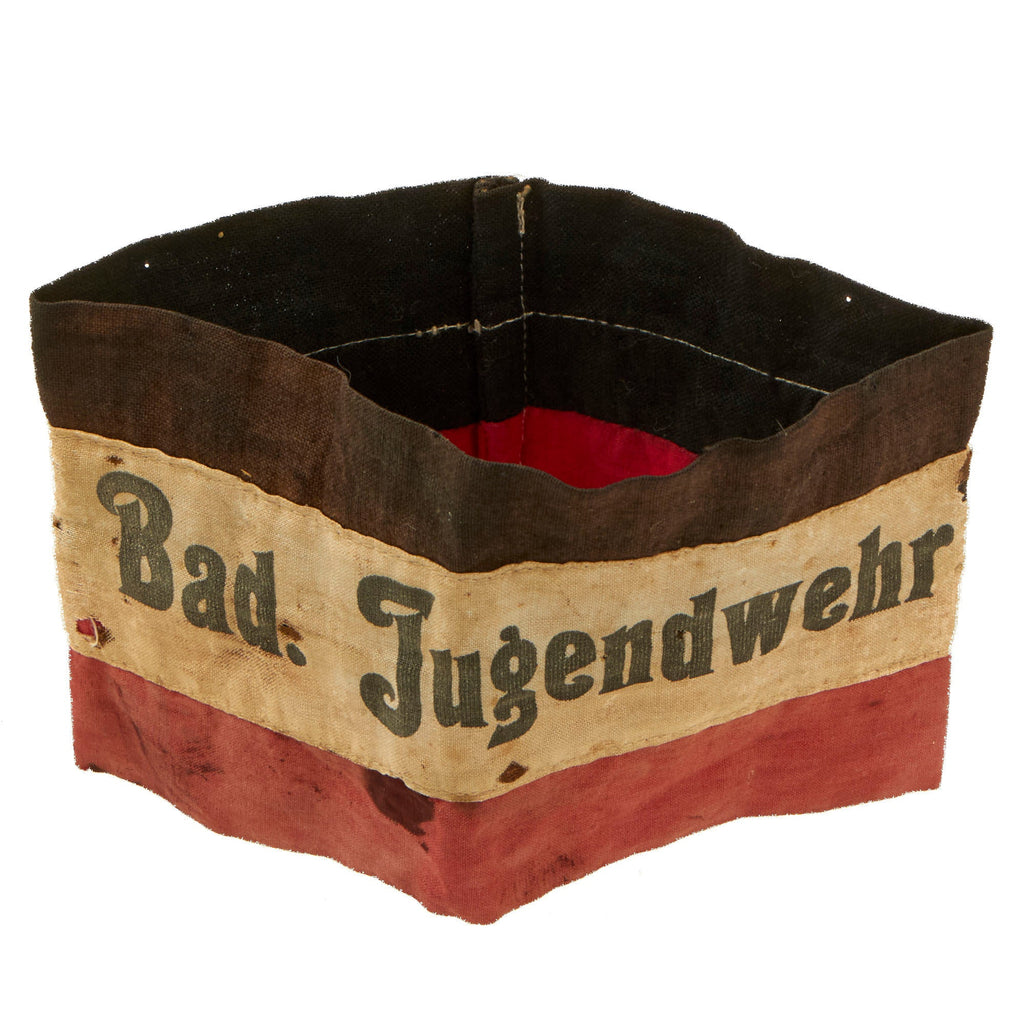 Original Imperial German WWII Baden Jugendwehr Youth Defense Force Printed Armband Original Items
