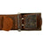 Original German WWII Army Heer EM/NCO Brown Leather Belt with Pebbled Aluminum Buckle by Dr. Franke & Co. of Lüdenscheid Original Items