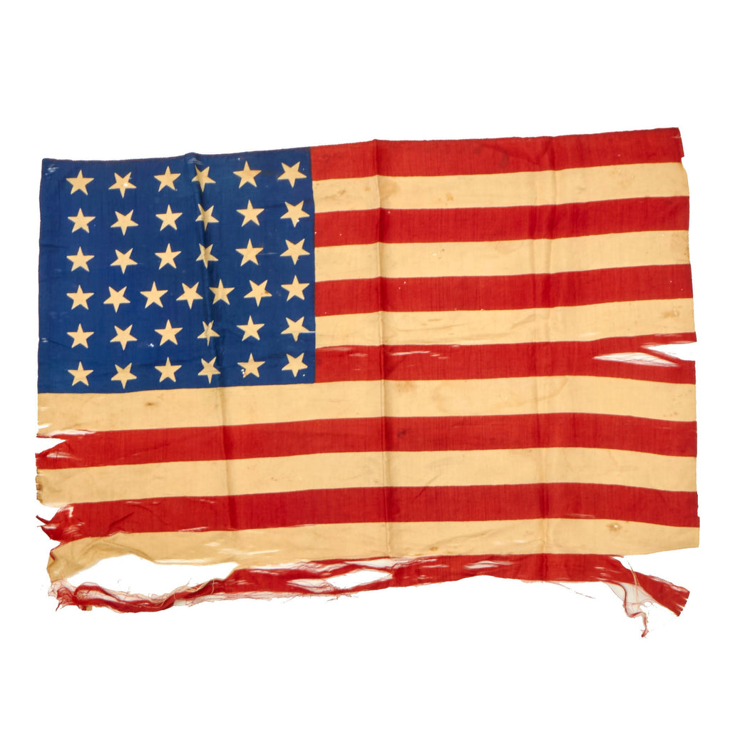 Original U.S. Reconstruction Era 37-Star (1867-1877) Small Silk United States National Flag - 16 x 23 ½” Original Items