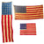 Original U.S. WWI & WWII 48 Star Wool Flags & Banner - Lot of 3 - 32 x 43”, 28 x 112” & 37 x 76” Original Items