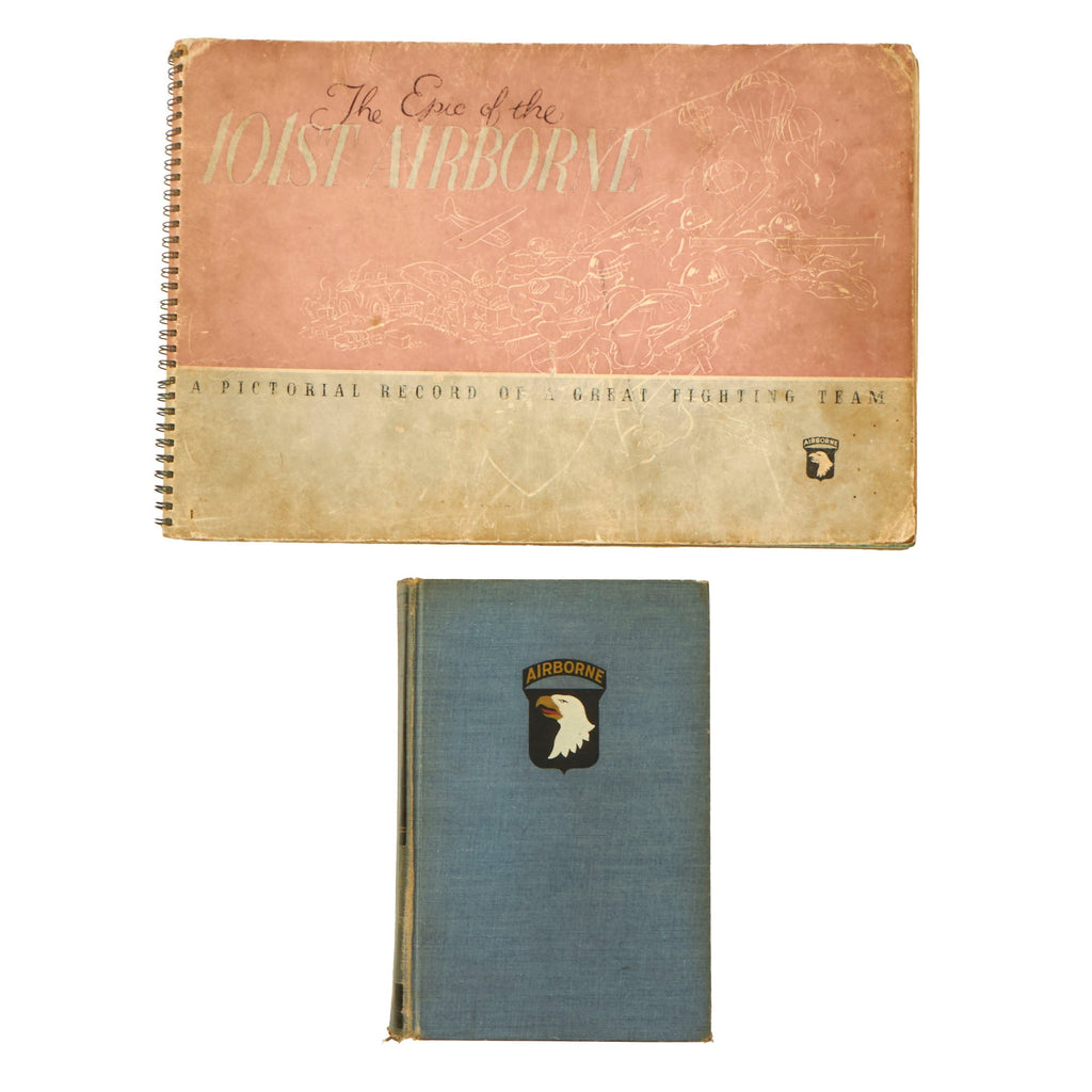 Original U.S. WWII 101st Airborne Division History & Pictorial Epic of the 101st Airborne - Two Total Original Items