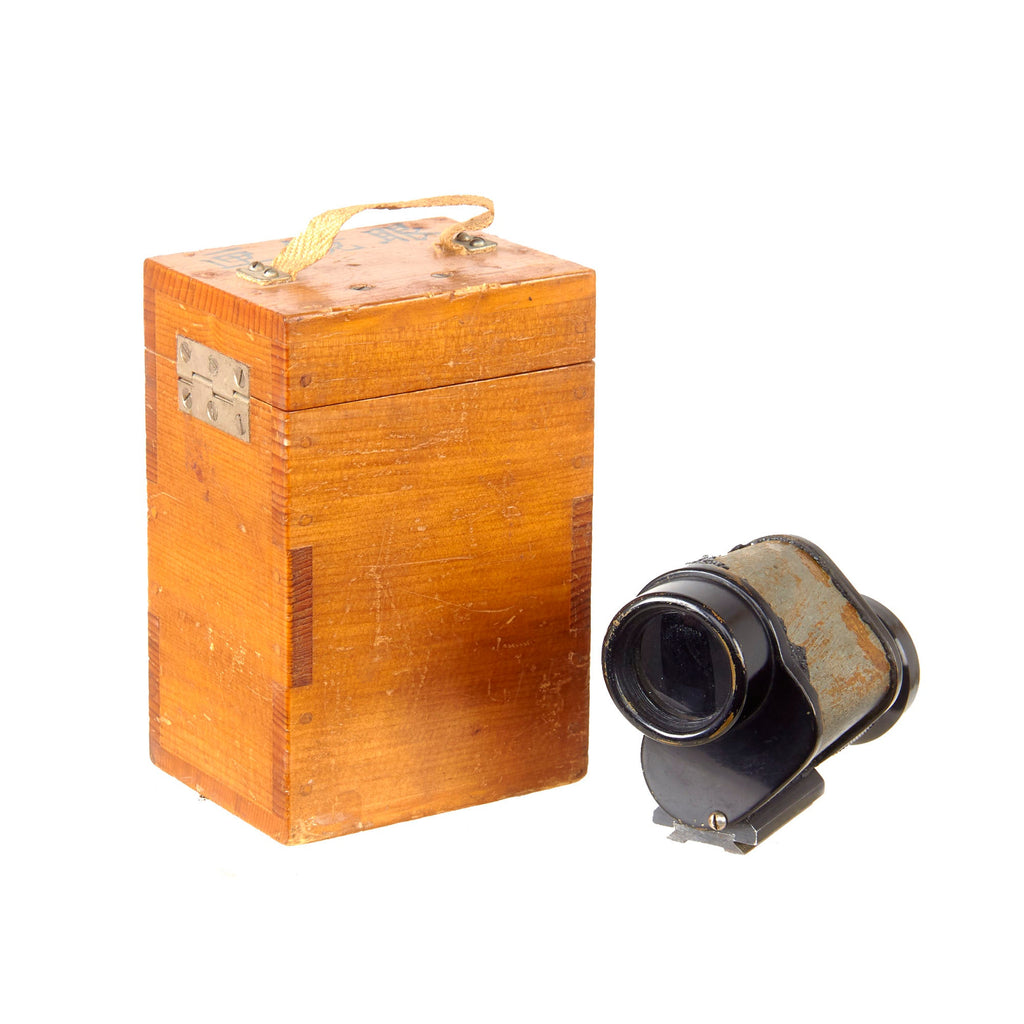 Original Japanese WWII Anti-Aircraft Gun Sight 6 x 9.3° with Original Wooden Storage Box Original Items