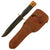 Original U.S. WWII USMC Early Blade-Marked Mark 2 KA-BAR Fighting Knife with Custom Handle with Wooden Pommel & Handmade Sheath Original Items