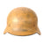 Original German WWII Replicated Sand Camouflage Luftwaffe Single Decal M40 Helmet with Replica Liner - Stamped Q62 Original Items