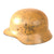 Original German WWII Refurbished Sand Camouflage M40 Helmet - Stamped Q62 Original Items