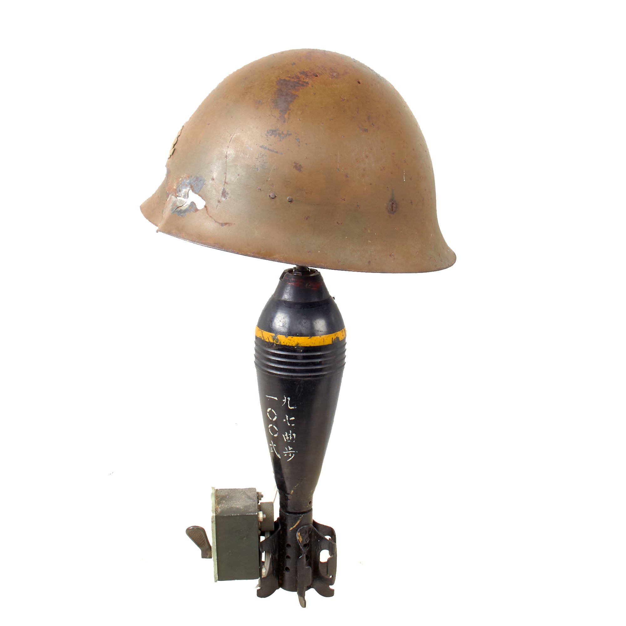 Original WWII Japanese Trench Art Lamp Made from Special Naval