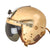 Original U.S. Cold War Named Air Force Selby Shoe Co. P-4 Flying Helmet with Tinted Visor & USAF Decal - Perrelli Original Items