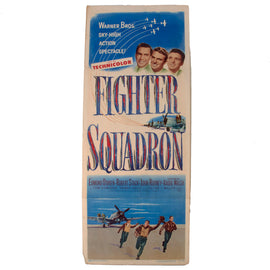 Original U.S. Post-WWII 1948 “Fighter Squadron” Movie Poster with N.S.S.C. Stamp - 14 x 36”
