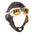 Original German WWII Luftwaffe LKpW101 Leather Winter Flying Helmet with Avionics & Goggles - Size 56cm Original Items