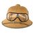 Original German WWII First Model DAK Afrikakorps Sun Helmet with Eye Shields - Size 58 Original Items