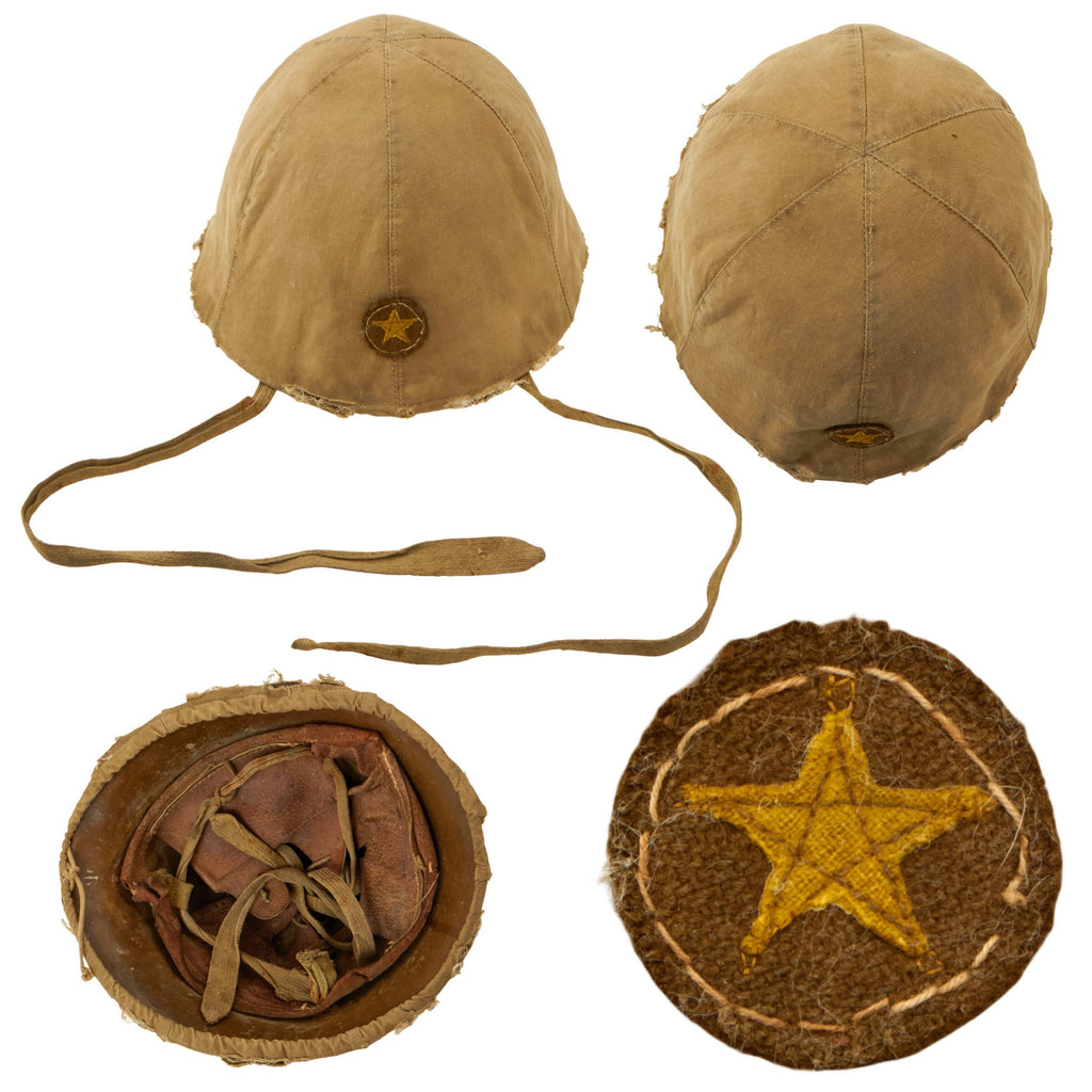 Original Japanese WWII Type 90 Army Helmet with Complete Liner and
