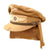 Original German WWII Rare 1943 Dated Luftwaffe DAK Afrikakorps Tropical "Hermann Meyer" Visor Cap with Havelock and Period Officer Chinstrap - size 56½ Original Items
