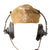 Original German WWII DAK Afrikakorps Panzer EM-NCO M38 Overseas Cap Size 54cm with Armored Vehicle Model B Headset Original Items