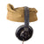 Original German WWII DAK Afrikakorps Panzer EM-NCO M38 Overseas Cap Size 54cm with Armored Vehicle Model B Headset Original Items