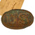 Original U.S. Civil War Federal 1861 Cartridge Box Plate with Period Provenance Tag - Found on Battlefield of Siege of Port Hudson, Louisiana While Siege was Ongoing Original Items
