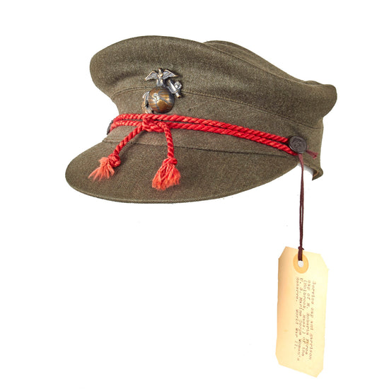 Original U.S. WWII Marine Corps USMC Named Women's Hobby Hat by Knox with Original Provenance Tag - M. Roberta Force Original Items