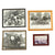 Original U.S. WWII Framed Autograph Lot with Hap Halloran, Rex Barber, Alex Vraciu, and William King - Four Pieces Total Original Items