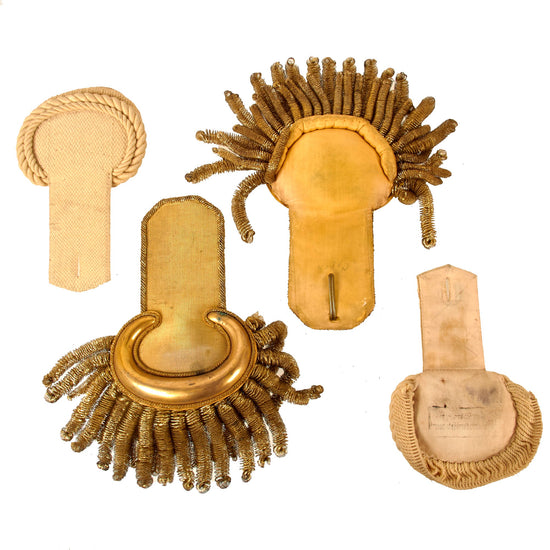 Original U.S. Mexican-American War & Civil War Epaulettes - Enlisted Boards & Cavalry Officer Dress Boards - Two Pairs Original Items