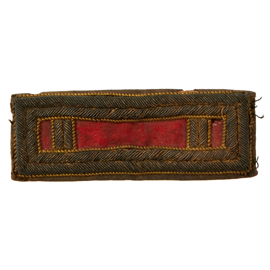 Original U.S. Civil War Federal Artillery 1st Lieutenant Double Row Border Shoulder Board - Scarlet Red Original Items